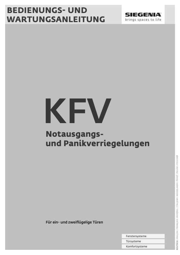 KFV Schloss Wartung und Pflege