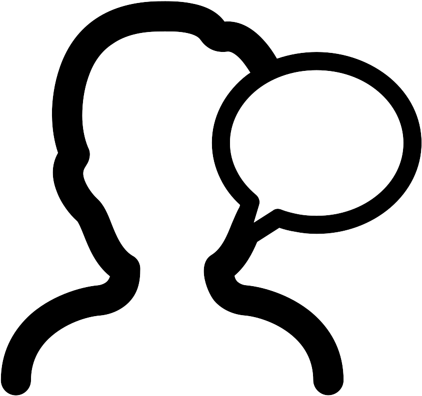 Icon Person bei Gespräch